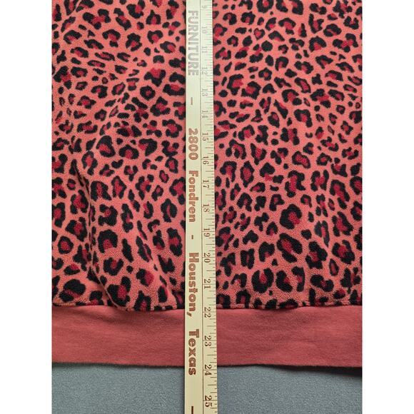 Nike Sportswear Women Small Oversized Crewneck Fleece Sweatshirt Leopard Animal - Picture 4 of 6